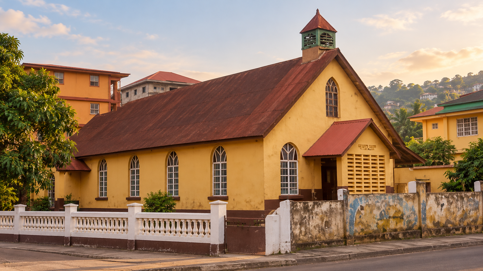 All Saints Anglican Church, Kissy Road, Freetown — enhanced photograph